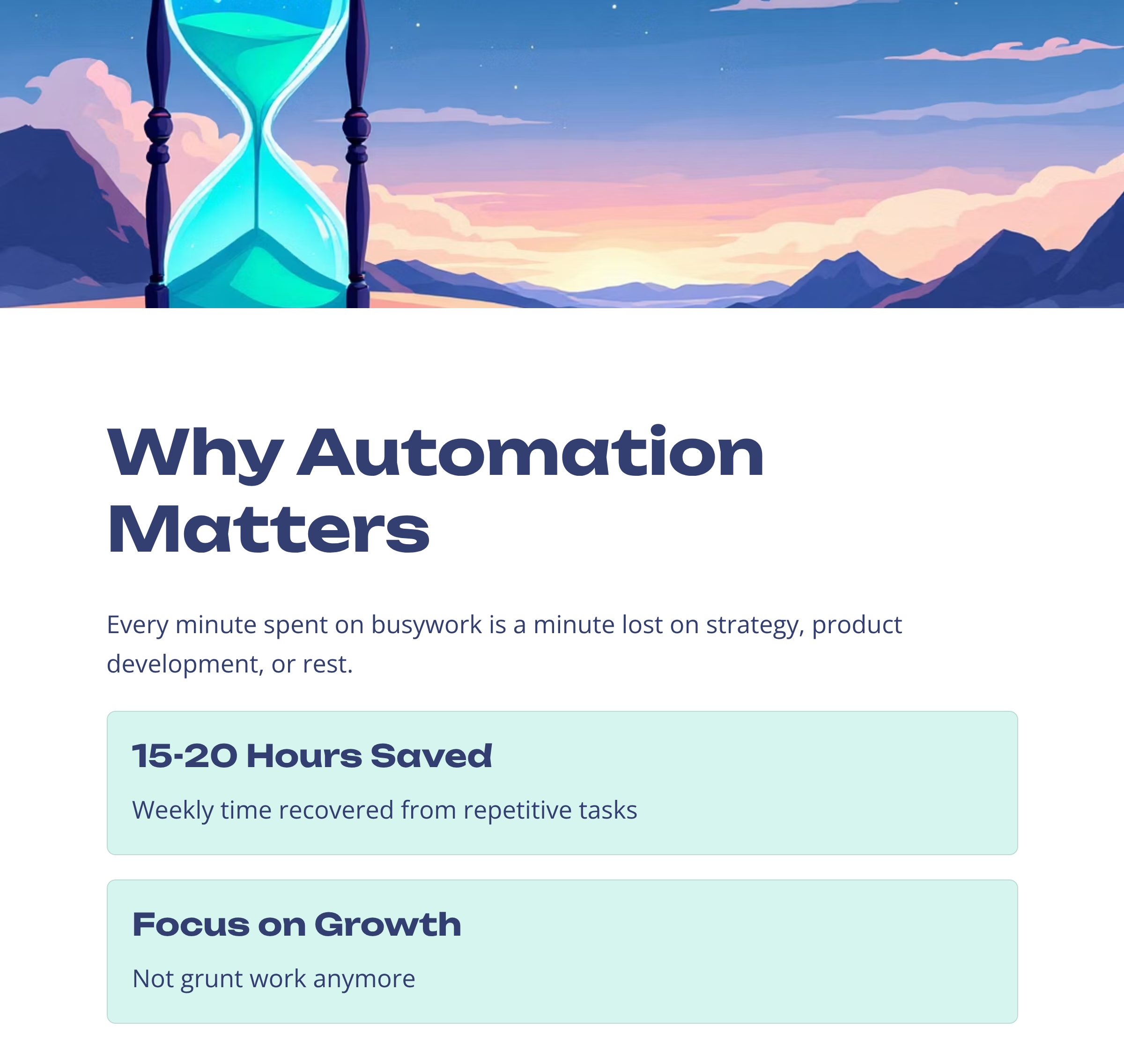 Why automation matters Why automation matters